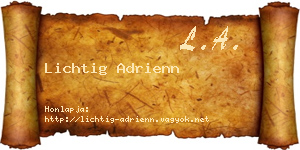 Lichtig Adrienn névjegykártya